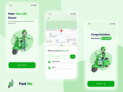 Order Taxibike Online App application apps driver helmet internet mobile online order person service startup transportation