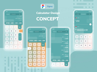 Calculator Design Concept app application calculator display education finance interface internet number phone screen smartphone