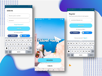Login And Register Page Travel App