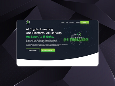 Crypto platform design landing page ux ui web web design