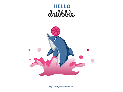 Hello Dribbble design illustration photoshop webkul