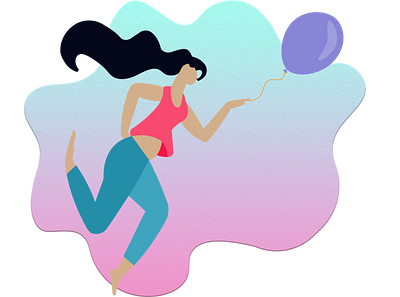 Illustrated Girl character design flat girl flat vector illustration photoshop ui ux webkul