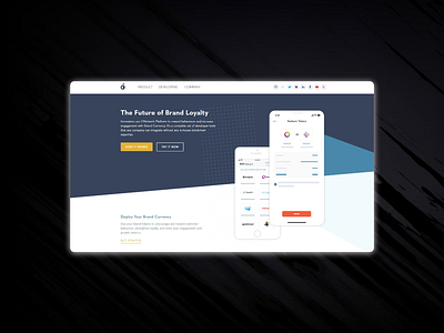 Landing page for a mobile app design flat minimal ui web web deisgn web platform website