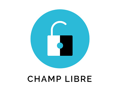 Logo for Champ Libre branding flat lock logo logo design minimal padlock political campaign political party politics vector