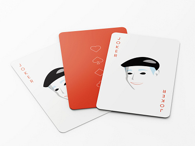 Joker Card card design flat illustration jester joker joker card minimal playing card vector