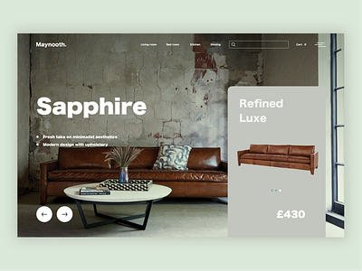 Maynooth Online Experience Concept – Store chair design collection design flat furniture furniture design furniture store furniture website minimal typography ui ux web website