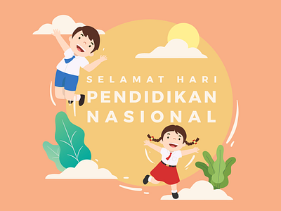 Education Day design educatoin illustration indonesia kids kids illustration nature school sun vector