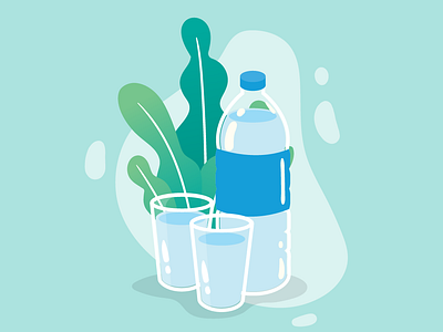 mineral water graphic design illustration vector