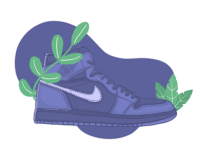Air Jordan airjordan blue design drawing fashion graphic design green hypebeast illustration illustrator jordan nature nike shoes vector whitespace