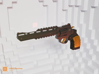 Lego Revolver 3d 3d art 3d design action blender blendercycles cute cycles handgun illustration lego lighting military pistol revolver stylized war weapon