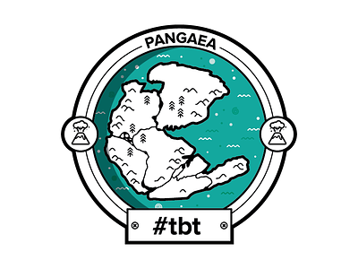 Pangaea #tbt badge circle dnews illustrator pangaea pangea tbt turquoise vector