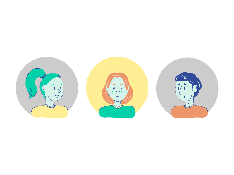 Personas user experience persona editorial vector illustration