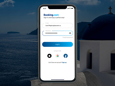 Booking.com Login Screen