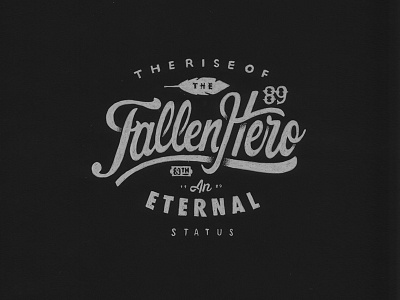 Fallen Hero apparel branding clothing brand design graphic graphic design handdone typography script streetwear tshirt design type typography