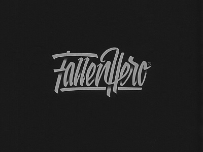 Fallen Hero apparel branding clothing brand design grapgic design graphic design script streetwear tshirt design type typography