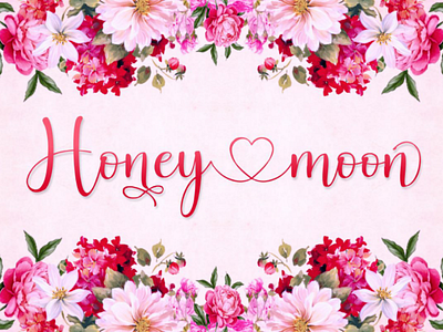 Honey moon font font.honey moon