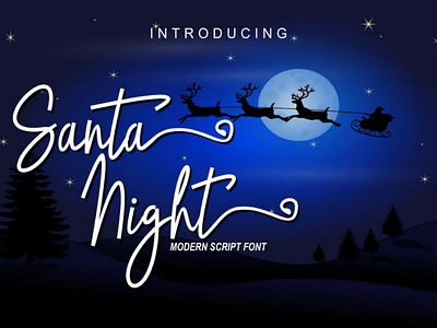 Santa night font font santa night