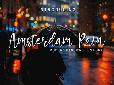 Ansterdam rain amsterdam rain font hand written