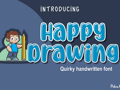 Hapoy drawing font drawing font happy