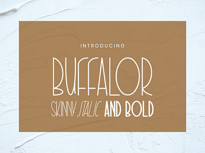 Buffalor font buffalor font skinny