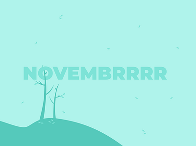 novembrrr flat illustration november typography vector