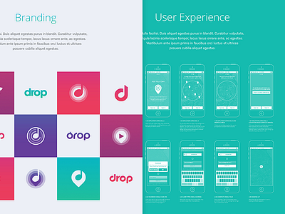 Drop branding drop location music rdio ux