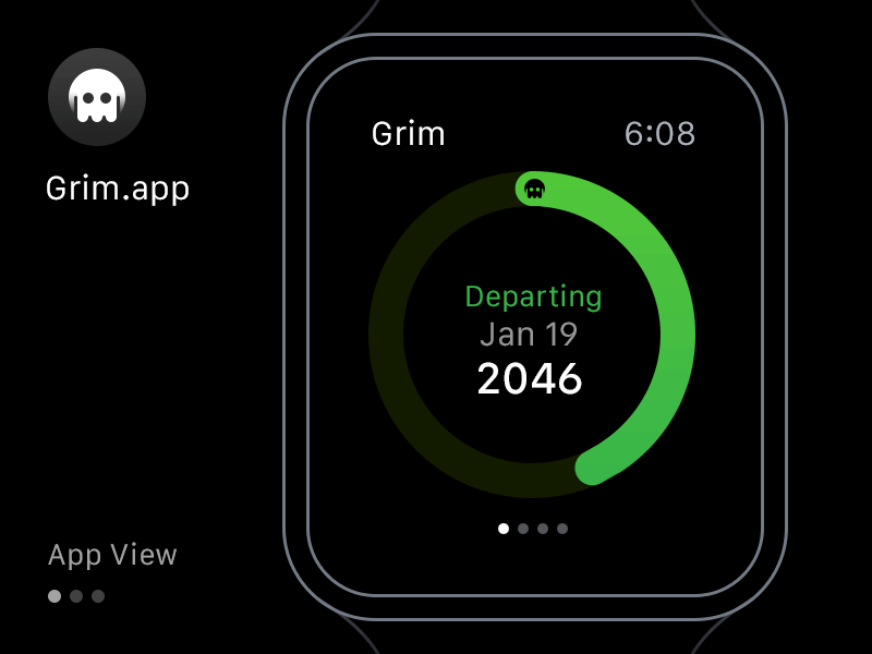 Grim Apple Watch App app apple clock countdown death grim watch