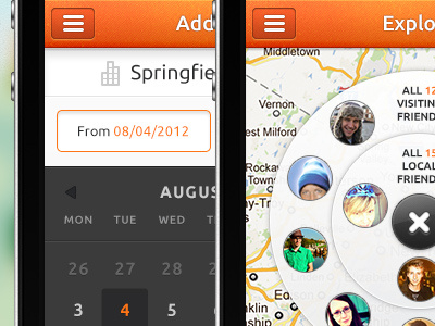 Calendar & Friendar app calendar friends map radar