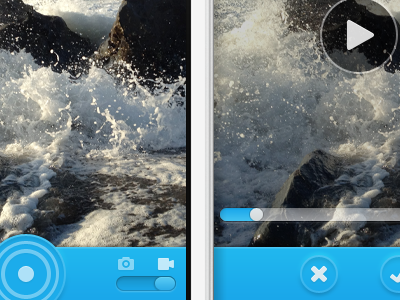 Video UI app blue iphone photo ui video