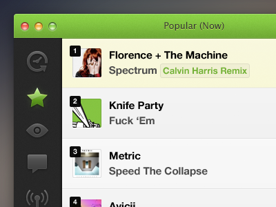 Hype Machine (Mac App) app concept hype machine music