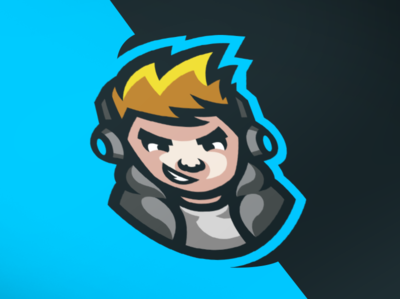 "Gamer" mascot logo