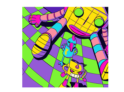 friends artwork characterdesign design digital art illustration robots