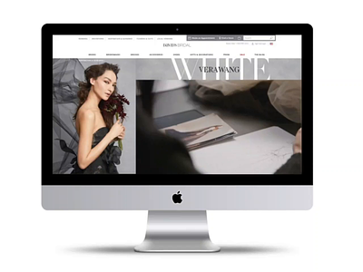 White by Vera Wang Digital Lookbook creative direction typography ux