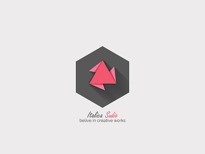 Logo for Italica creative flat italica logo long shadow origami