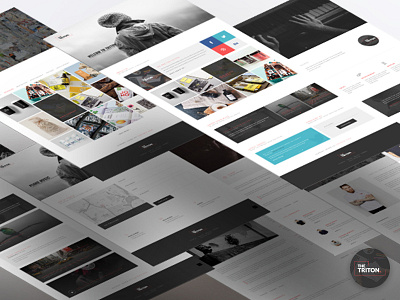 Full View of Triton clean codecafe designer developer graphic design modern portfolio template themeforest triton ui ux web