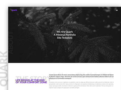 About Page - Quark creative design designer hire interface template ui ux web