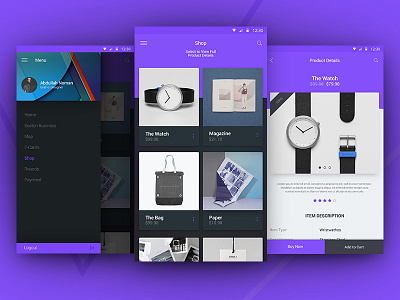 Latest Screens of Running App Design android app application design interface material minimal prototype ui ux visual