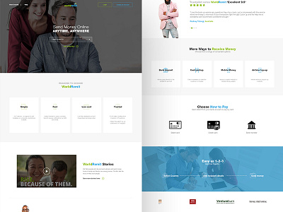 Concept Design for WorldRemit Website bank blue concept green online payment redesign remit ui ux web design world
