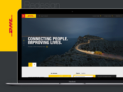 DHL Website Redesign (Fun Project) design designer dhl interface moder redesign trend ui ux visual web