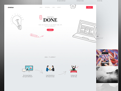 Landing Page design for Shokse design interface landing page studio ui ux web