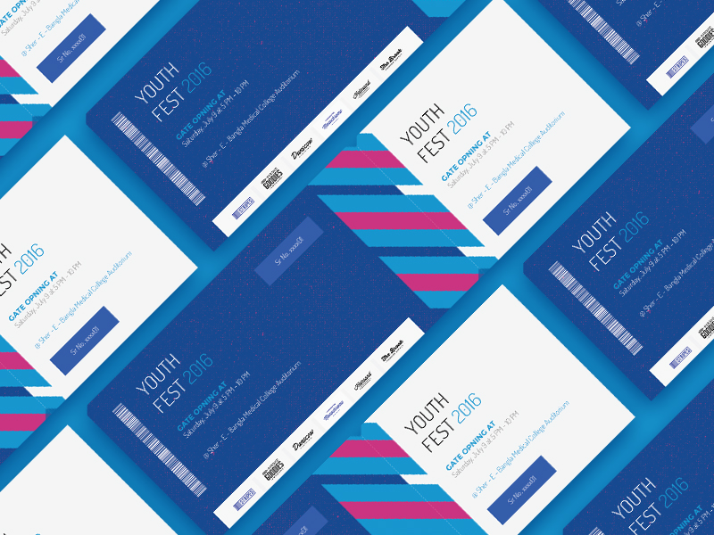 Youth Fest Ticket Design by Abdullah Noman on Dribbble