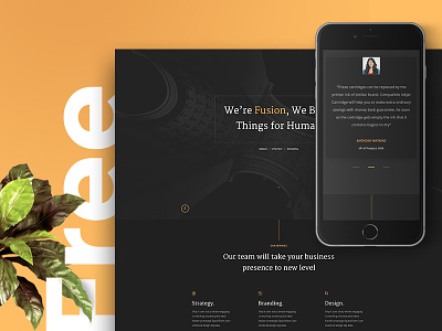 Fusion – Free Portfolio Template (HTML5) clean design designer experience free interface responsive template ui ux web