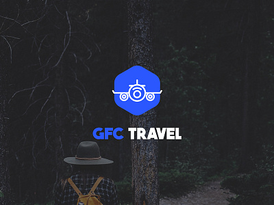 Logo for GFC Travels branding clean design logo minimal plane simple travel