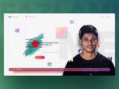Personal Portfolio Website creative design landing page portfolio ui ux website