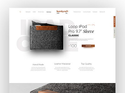 A Landing page Concept for HardGraft