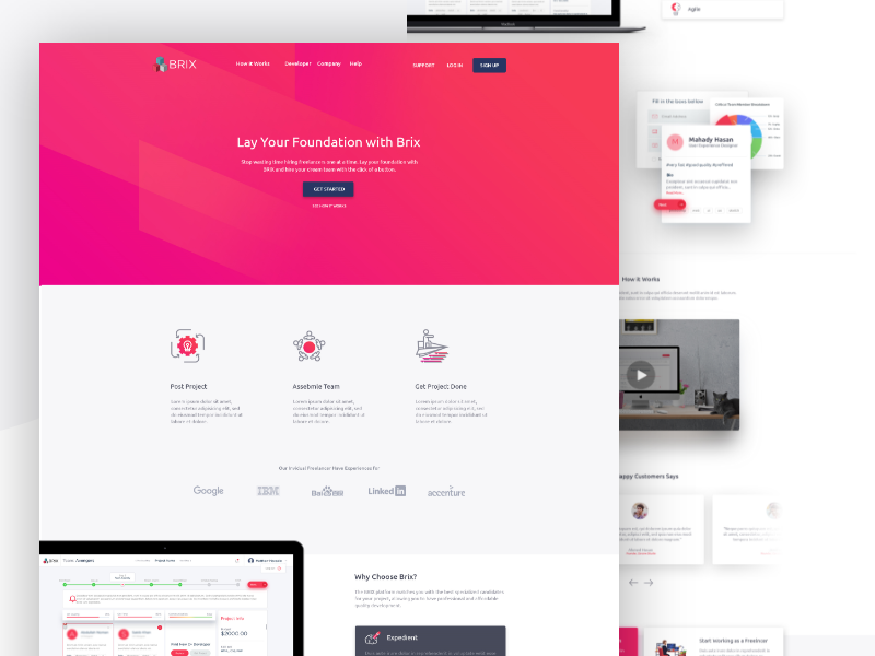 Landing Page Design by Abdullah Noman on Dribbble