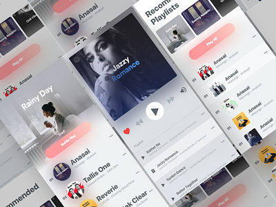 Music Player Design (WIP) android clean designer hire ios minimal music playlist ui uidesign ux uxdesign