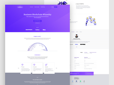 Blockchain Wizard Platform Landing Page