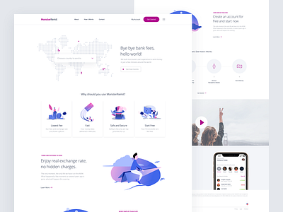 Money Transfer Website Landing Page