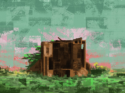 Ruins artwork background art design digital 2d digital art digitalillustration illustration pixel